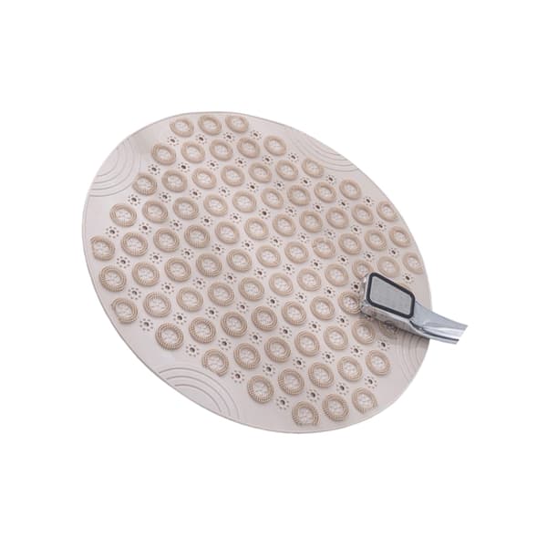 Halkfri badrumsmatta, TPE-duschmatta med dräneringshål, 30 cm rund White White