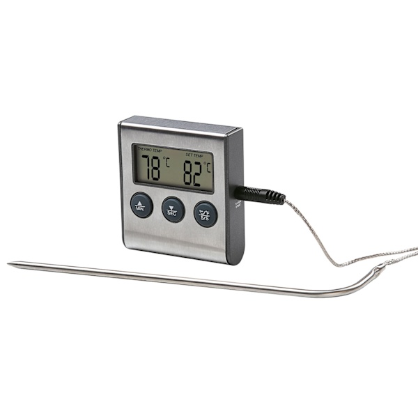 Köttermometer Digital Timer Kabelsensor