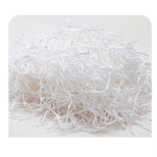Rosa strimlat papper - 200g presentförpackningsfyllning White White