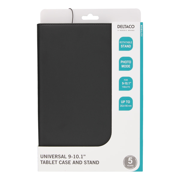 Universal tablet case 9/10.1" integrated stand, rotate