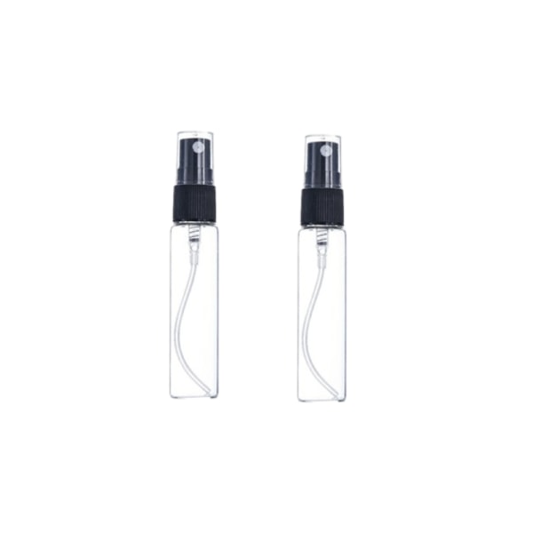 Mini påfyllbar parfym sprayflaska glasflaska 5 ml 2-pack Svart