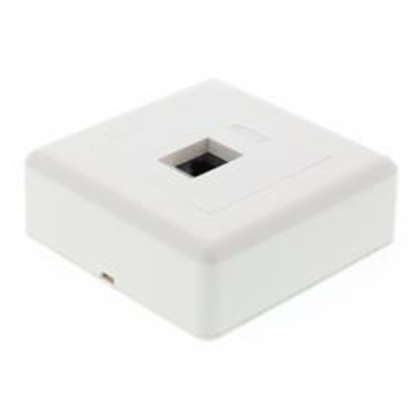 Wall socket, surface-mounted UTP 1xRJ45, Cat6, white