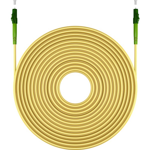 Fiberoptisk kabel (FTTH), Singlemode (OS2) Yellow, gul (Simplex), 0,5 m
