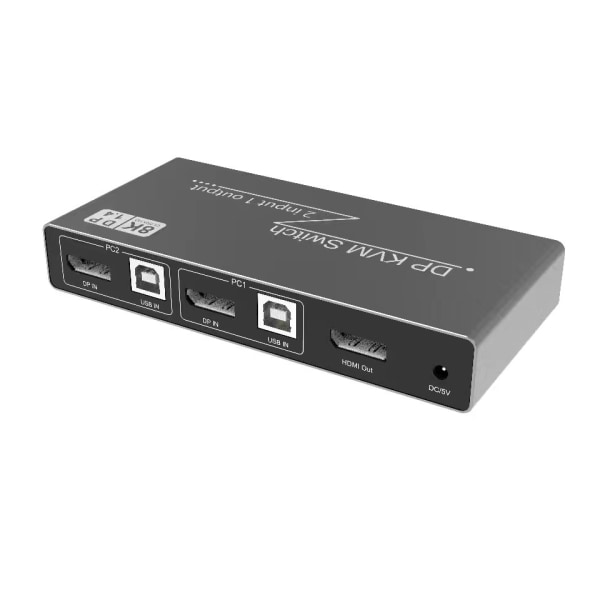 2 i 1 ut DP DisplayPort KVM-switch 8K 60Hz