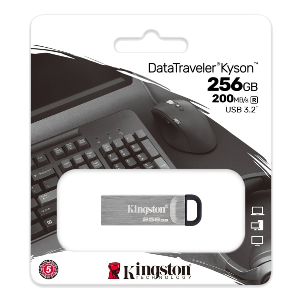 DataTraveler Kyson 256 GB, USB 3.2 Gen 1, silver