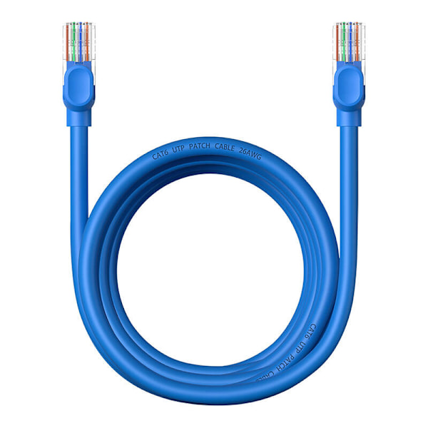 Rund kabel Baseus Ethernet RJ45, Cat.6, 3m (blå)