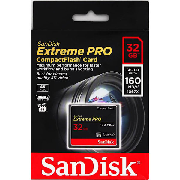 SANDISK Minneskort CF Extreme Pro 32GB 160MB/s UDMA7