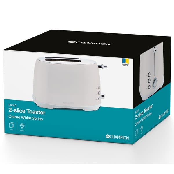 Leivänpaahdin 2 viipaletta 800W BR610 Creme White -sarja