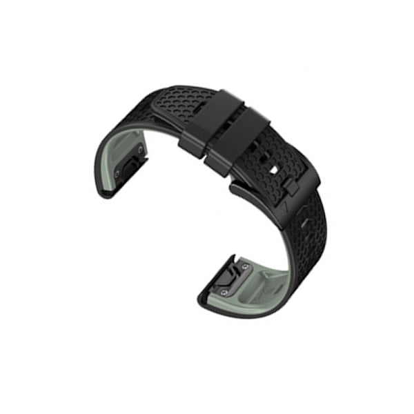 Silikonestrop til Garmin Fenix-serien Sort+grå