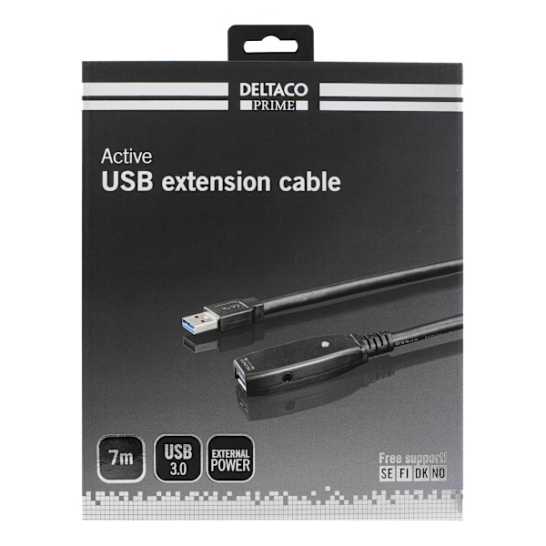 PRIME USB 3 extens cable active TypeA ma>Type A fe 7m black
