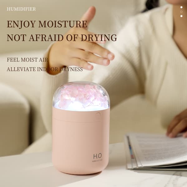 Desktop Luftfugter WT-18 - Stor Kapacitet & Farverigt Lys Pink Pink