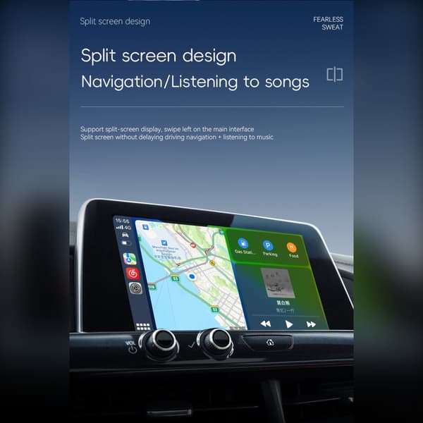 Langaton Carplay & Android Auto 2-in-1 Älyauton Yhteyslaatikko-adapteri