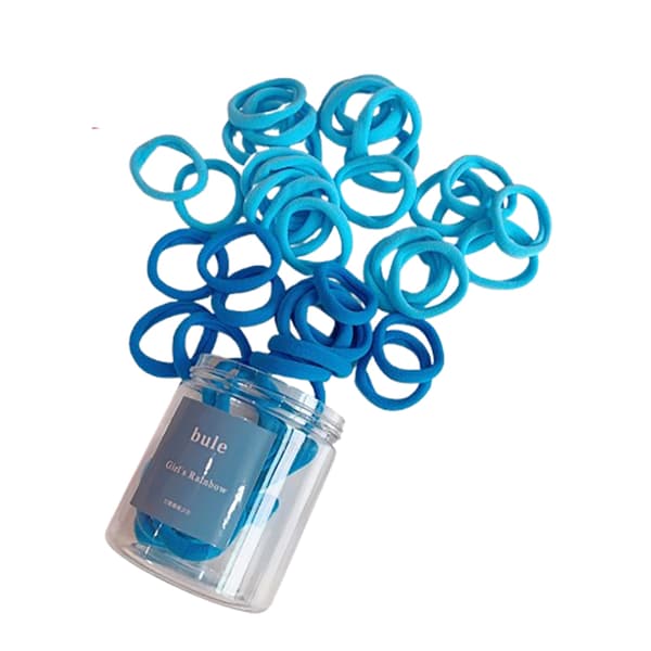 Sæt med 50 blå hårbånd, blødt og elastisk hårtilbehør Blue Blue