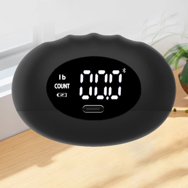 Genopladelig Digital Hånddynamometer - 180kg/396lb Kapacitet med LED Display Black Black