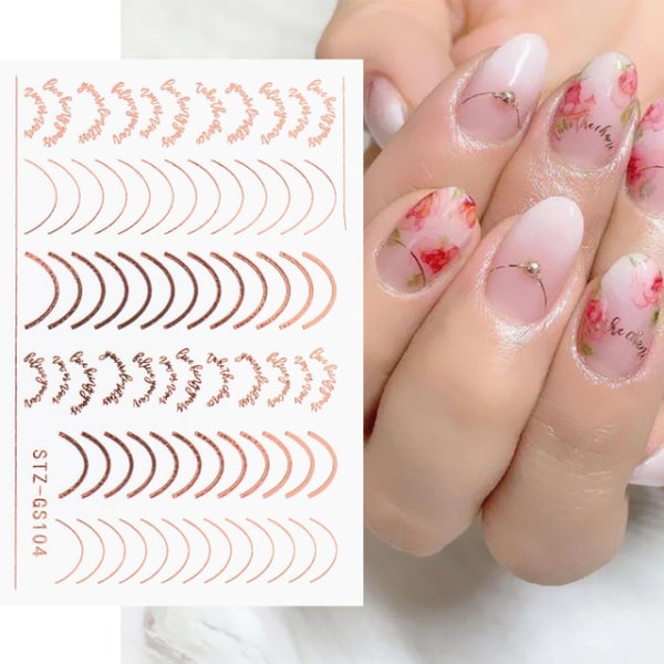 Line Nail Art Stickers 1 ark GS104