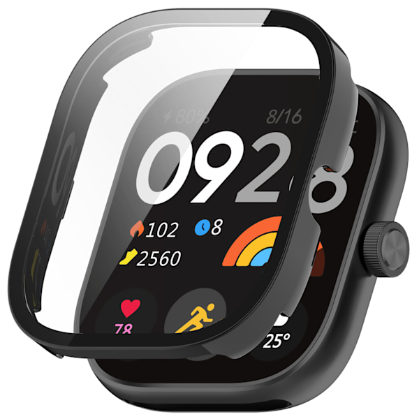 Etui med indbygget skærmbeskytter til Redmi Watch 5 Sort