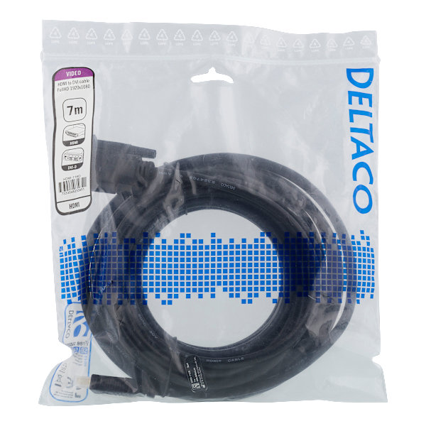 HDMI to DVI cable, 7m, Full HD, black