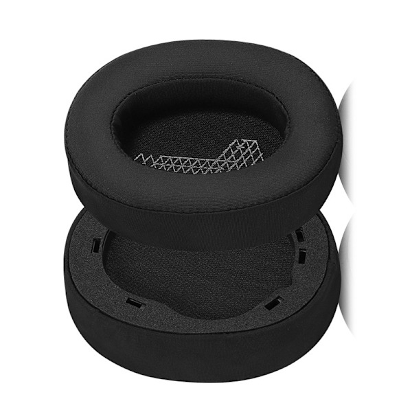 Utbytesöronkuddar för JBL LIVE 650BTNC, svart issilkesmaterial, 2-pack