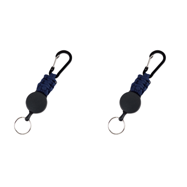 Infällbar Nyckelring med bältesklämma, 2-pack NavyBlue NavyBlue