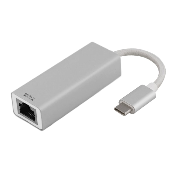 PRIME USB C Network Adapter, Gigabit, RJ45, aluminum, silver