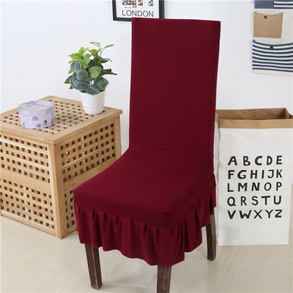 Universal Elastic Stolöverdrag Polyester Burgundy 4-pack