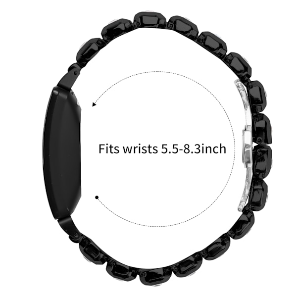Fitbit Inspire Square Diamond Butterfly Spänne Svart