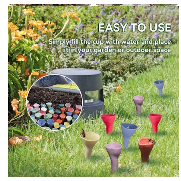 Bi-vattenfontän i hartsblomma (set om 2) Röd
