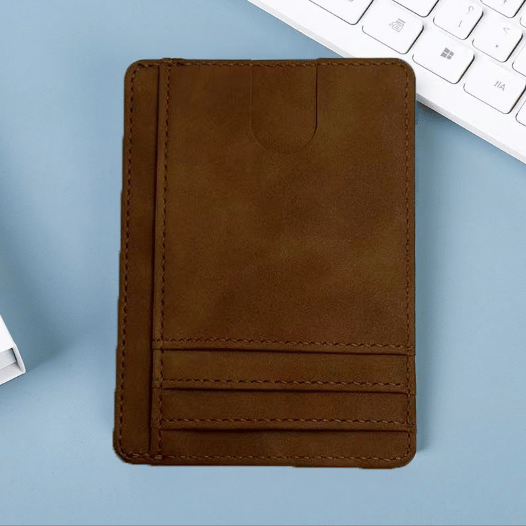 RFID-estokorttikotelo, ohut minimalistinen taskulompakko Brown Brown