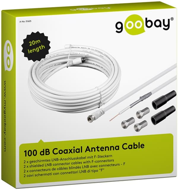 100 dB koaxialantennkabeluppsättning