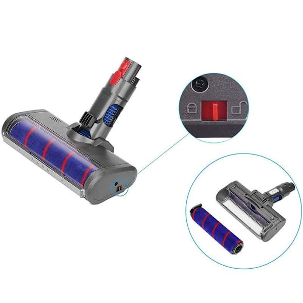 Mjuk rullborste för Dyson V7/V8/V10/V11 Absolute Motorhead skaftdammsugare