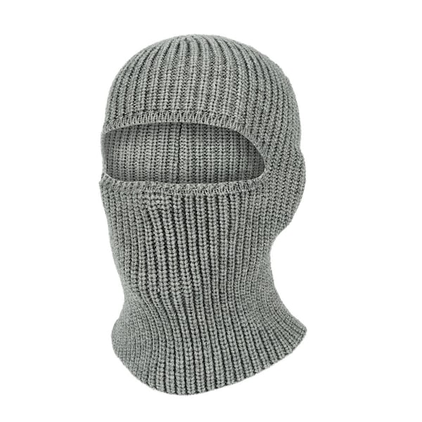 Stickad Balaclava - Vinterhuvudbonader Ljusgrå