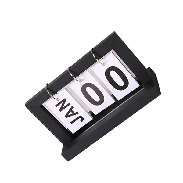 Minimalistisk träkalender i evighet Black Black