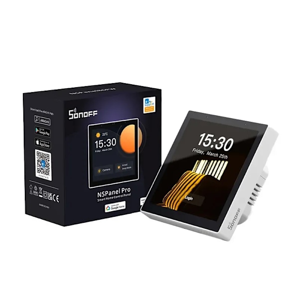 Smart kontrolpanel WiFi/Bluetooth/ZigBee Sonoff NSPanel Pro (hvid)