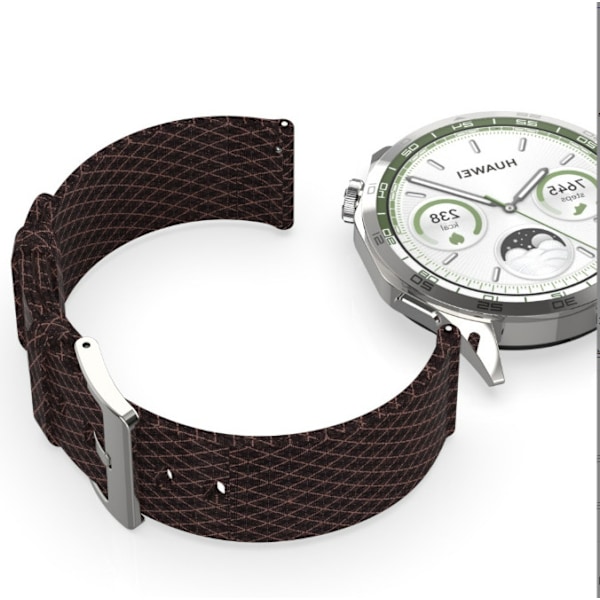 Huawei GT5/GT4 Denim Canvas Woven Nylon -kellonhihna Musta 20 mm