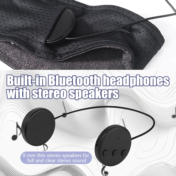 INF Pääpanta Bluetooth-kuulokkeilla ja mikrofonilla Musta