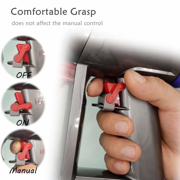 INF På/Av-knapp Kontrollklämma 2-pack kompatibel med Dyson V15/V10/V11 Dyson V15/V10/V11/V8/V7/V6 Absolute/Animal/Motor