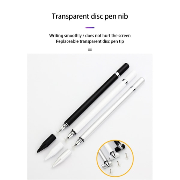INF 2 in 1 Stylus kynä kirjoitustoiminnolla musta