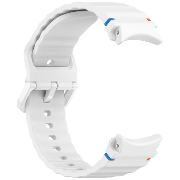 Samsung Watch 7.6 Vågigt sytt armband Vit