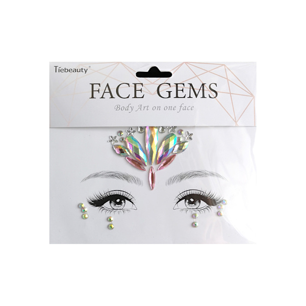 Face Jewels Makeup Stickers Flerfärgad
