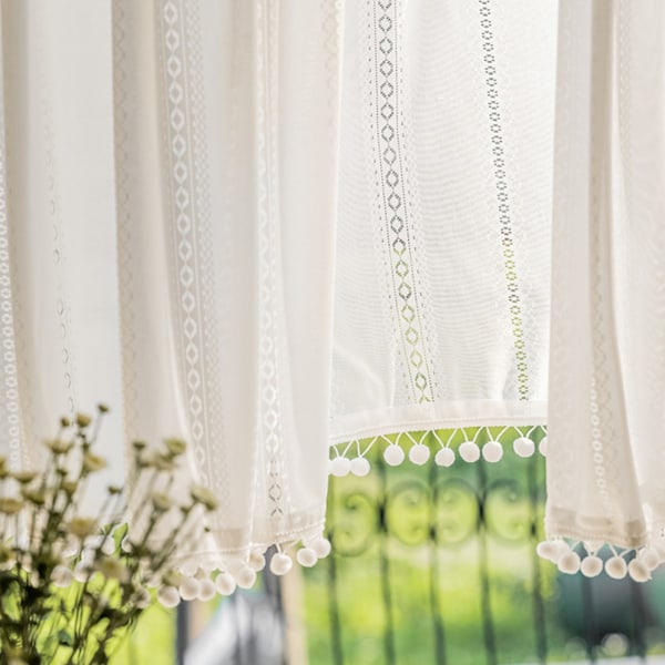 Elegant Fransk Spetsgardin M