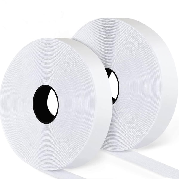 INF Velcro med selvklæbende tape Hvid 3 cm / 8 m
