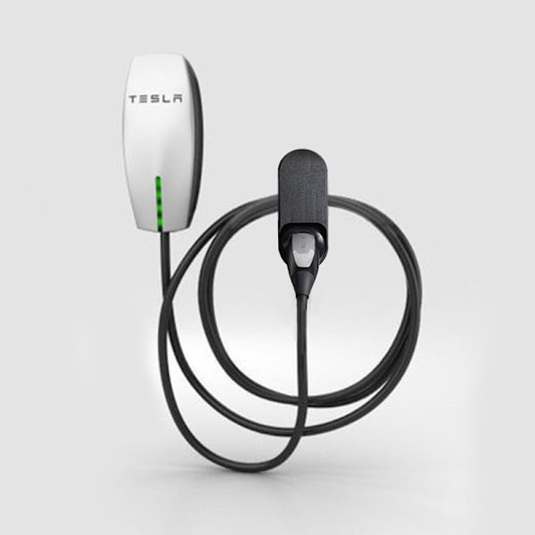 Väggmonterad EV-Laddare Hållare för Tesla Model 3/X/S/Y (EU-kontakt)