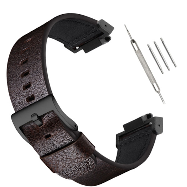 Klockarmband i äkta läder för Casio G-SHOCK DW-5600/GWB5600/GA-2100 Kaffe+svart