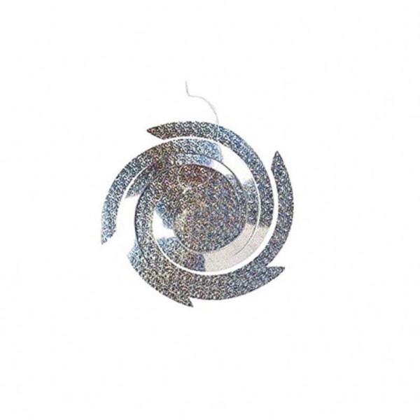 Reflekterande fågelskrämma spiralformad Silver