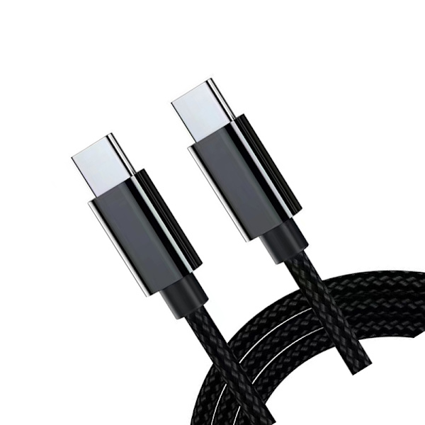 2-pack USB-C-kabel 1 meter - Snabbladdningsdataöverföring Black Black