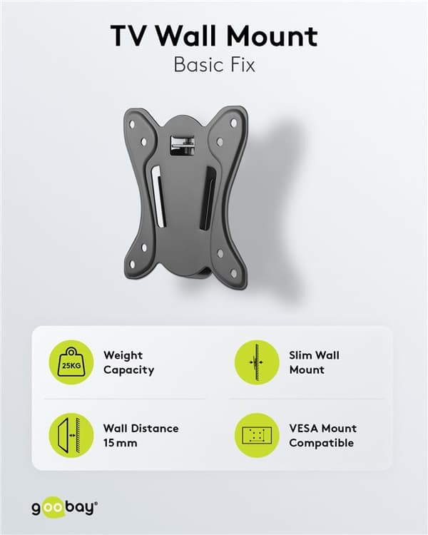 TV-seinäteline Basic Fix (koko S)