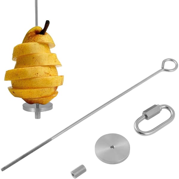 Frugtgaffel i rustfrit stål med sommerfuglehætte - Fuglefodringstilbehør til papegøjer M M