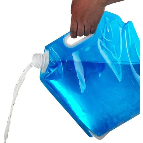 Hopfällbar vattenpåse 10 liter Blå