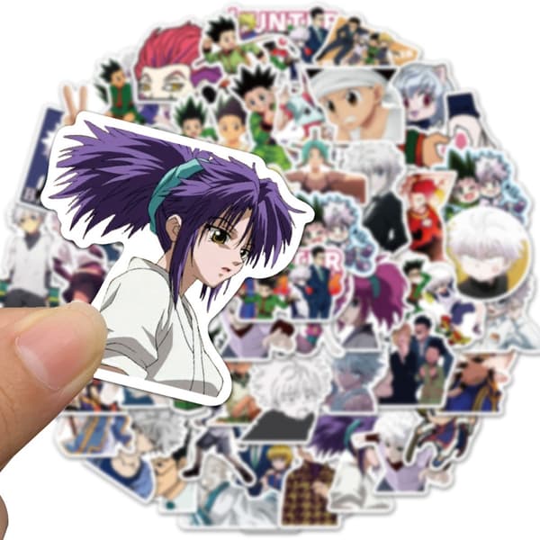 100 stk. Anime Graffiti Stickers - Hunter x Hunter - Vandtætte PVC-mærkater til bærbar computer, bagage og mere