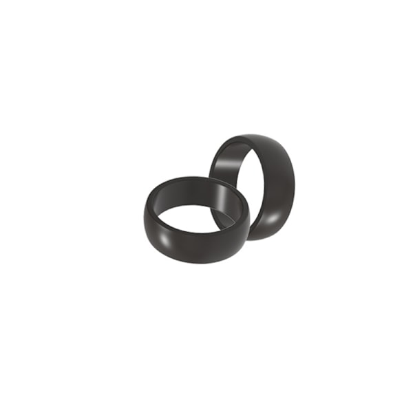 Universal silikone ring til beskyttelse af originale ringe Sort 10#26,4*8mm